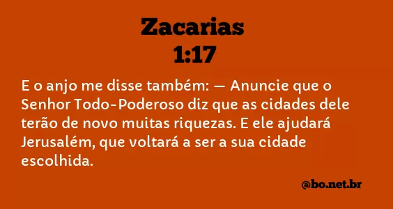 Zacarias 1:17 NTLH