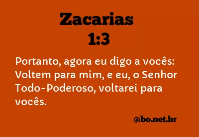 Zacarias 1:3 NTLH