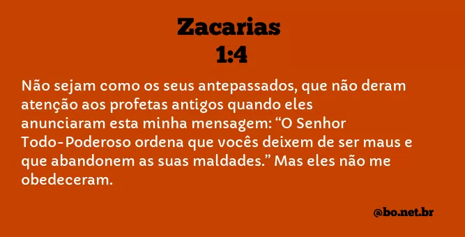 Zacarias 1:4 NTLH