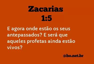 Zacarias 1:5 NTLH