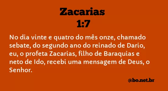 Zacarias 1:7 NTLH