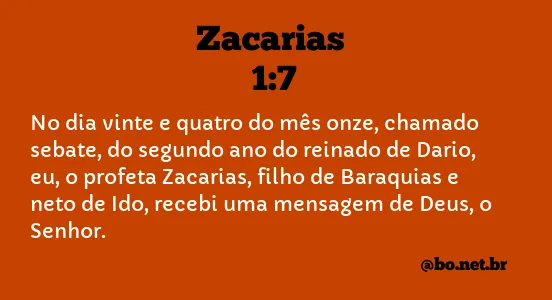 Zacarias 1:7 NTLH