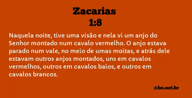 Zacarias 1:8 NTLH