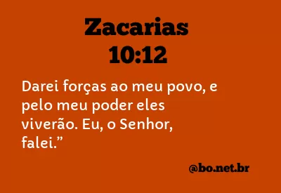 Zacarias 10:12 NTLH
