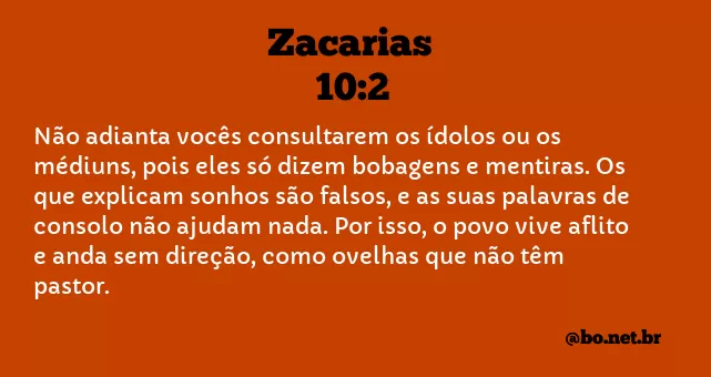 Zacarias 10:2 NTLH