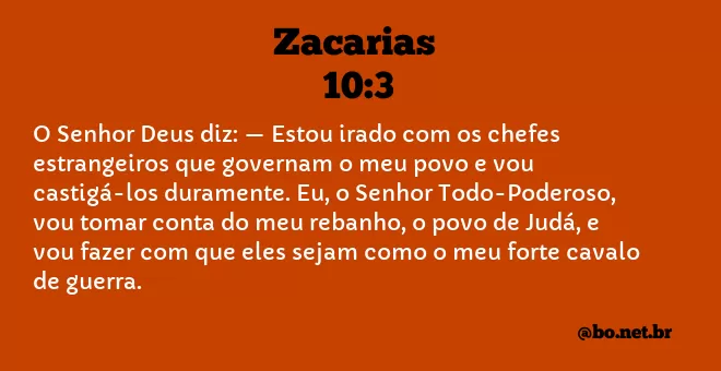 Zacarias 10:3 NTLH