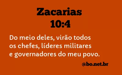 Zacarias 10:4 NTLH