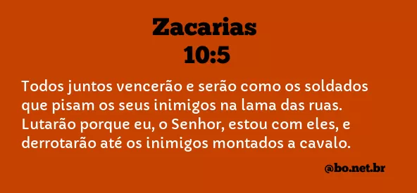 Zacarias 10:5 NTLH