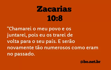 Zacarias 10:8 NTLH