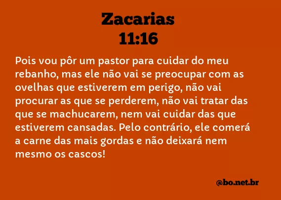 Zacarias 11:16 NTLH