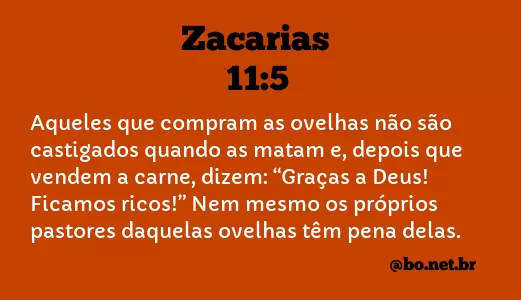 Zacarias 11:5 NTLH