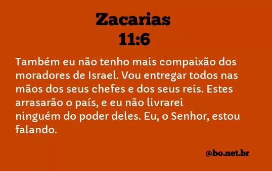 Zacarias 11:6 NTLH