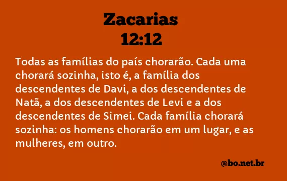 Zacarias 12:12 NTLH