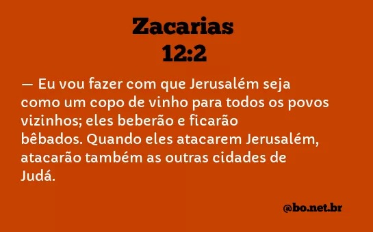 Zacarias 12:2 NTLH