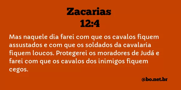 Zacarias 12:4 NTLH