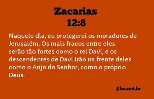 Zacarias 12:8 NTLH