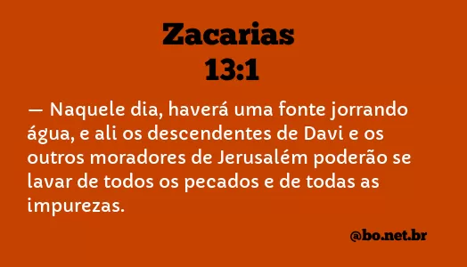 Zacarias 13:1 NTLH