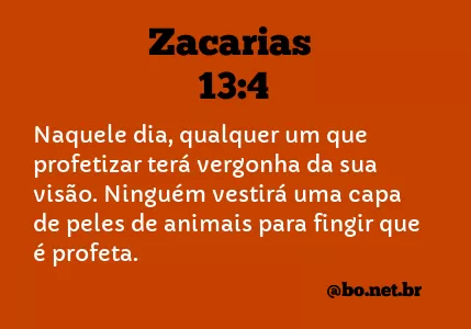 Zacarias 13:4 NTLH