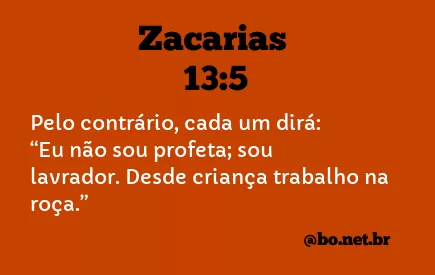 Zacarias 13:5 NTLH