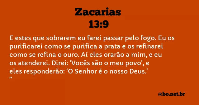 Zacarias 13:9 NTLH