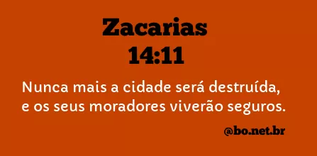 Zacarias 14:11 NTLH