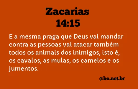Zacarias 14:15 NTLH