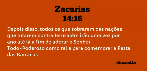 Zacarias 14:16 NTLH