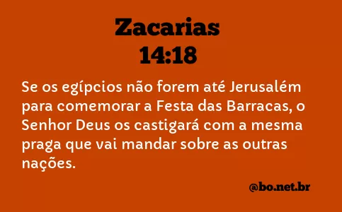 Zacarias 14:18 NTLH