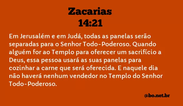 Zacarias 14:21 NTLH