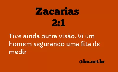Zacarias 2:1 NTLH