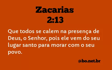 Zacarias 2:13 NTLH