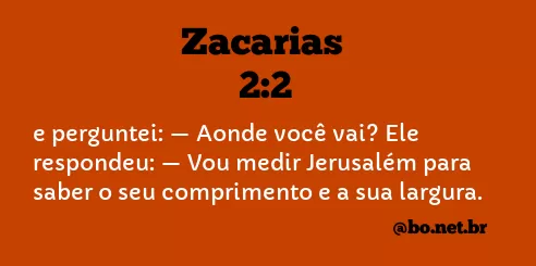 Zacarias 2:2 NTLH