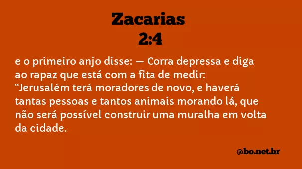 Zacarias 2:4 NTLH