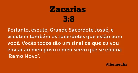 Zacarias 3:8 NTLH