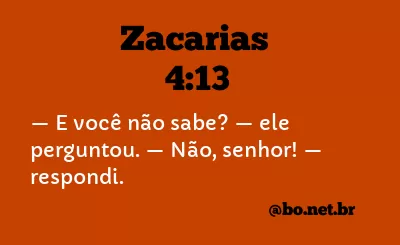 Zacarias 4:13 NTLH