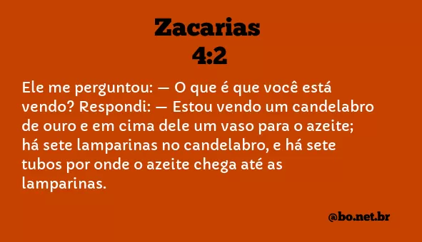 Zacarias 4:2 NTLH