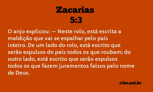 Zacarias 5:3 NTLH