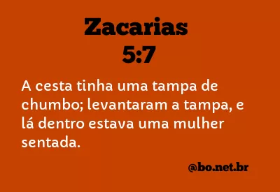 Zacarias 5:7 NTLH