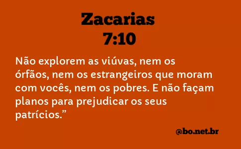 Zacarias 7:10 NTLH
