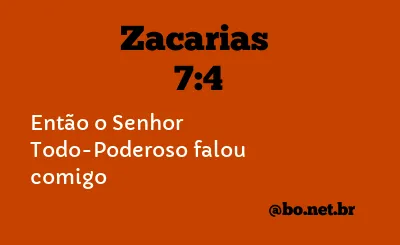 Zacarias 7:4 NTLH