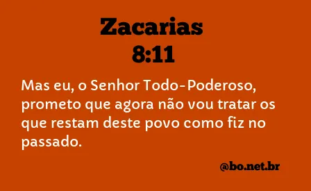 Zacarias 8:11 NTLH