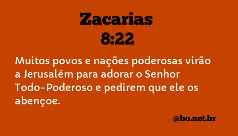 Zacarias 8:22 NTLH