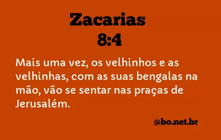 Zacarias 8:4 NTLH