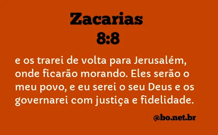 Zacarias 8:8 NTLH