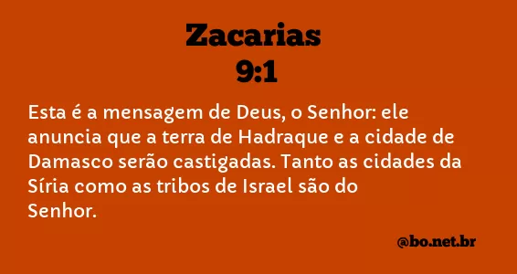 Zacarias 9:1 NTLH