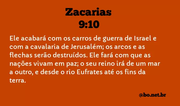 Zacarias 9:10 NTLH