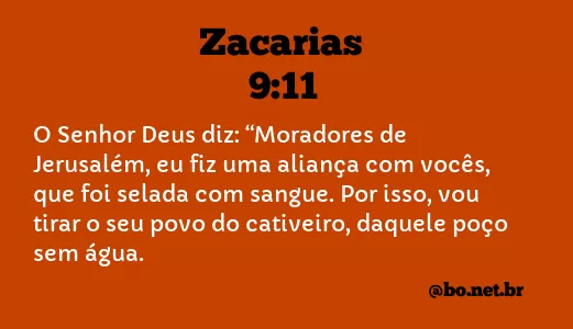 Zacarias 9:11 NTLH
