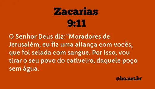 Zacarias 9:11 NTLH