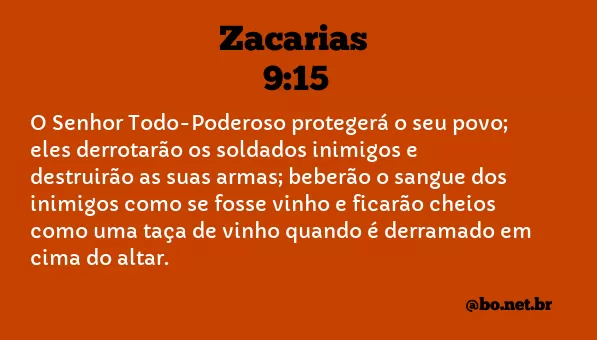 Zacarias 9:15 NTLH