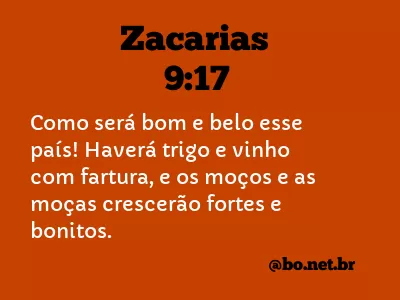 Zacarias 9:17 NTLH
